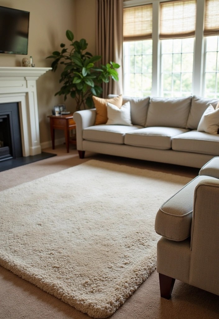 25 Cozy Living Room Ideas That'll Make You Want to Snuggle Up Right Now! - 14. Soft Flooring