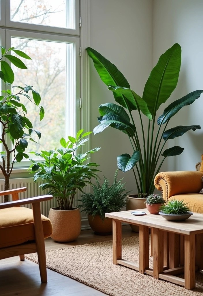 25 Cozy Living Room Ideas That'll Make You Want to Snuggle Up Right Now! - 7. Incorporate Nature